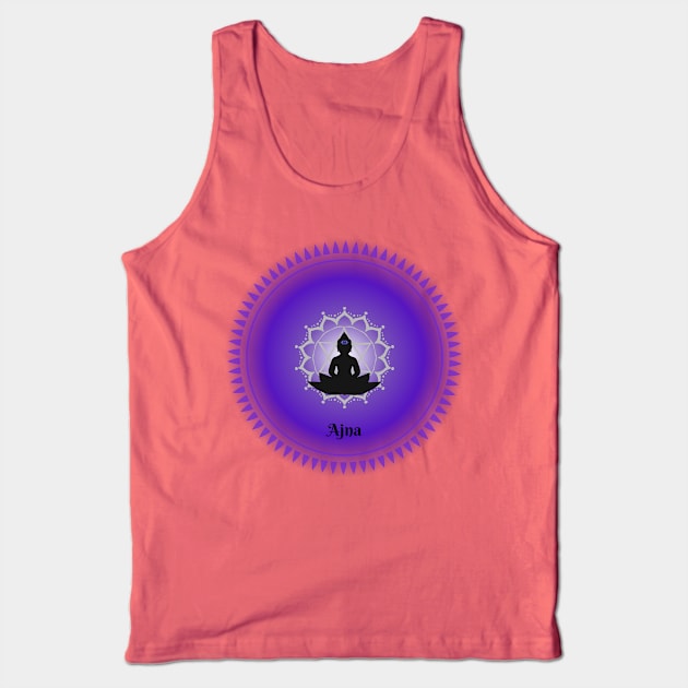 Ajna, Third Eye Chakra. Meditative, Mindfulness. Tank Top by Anahata Realm